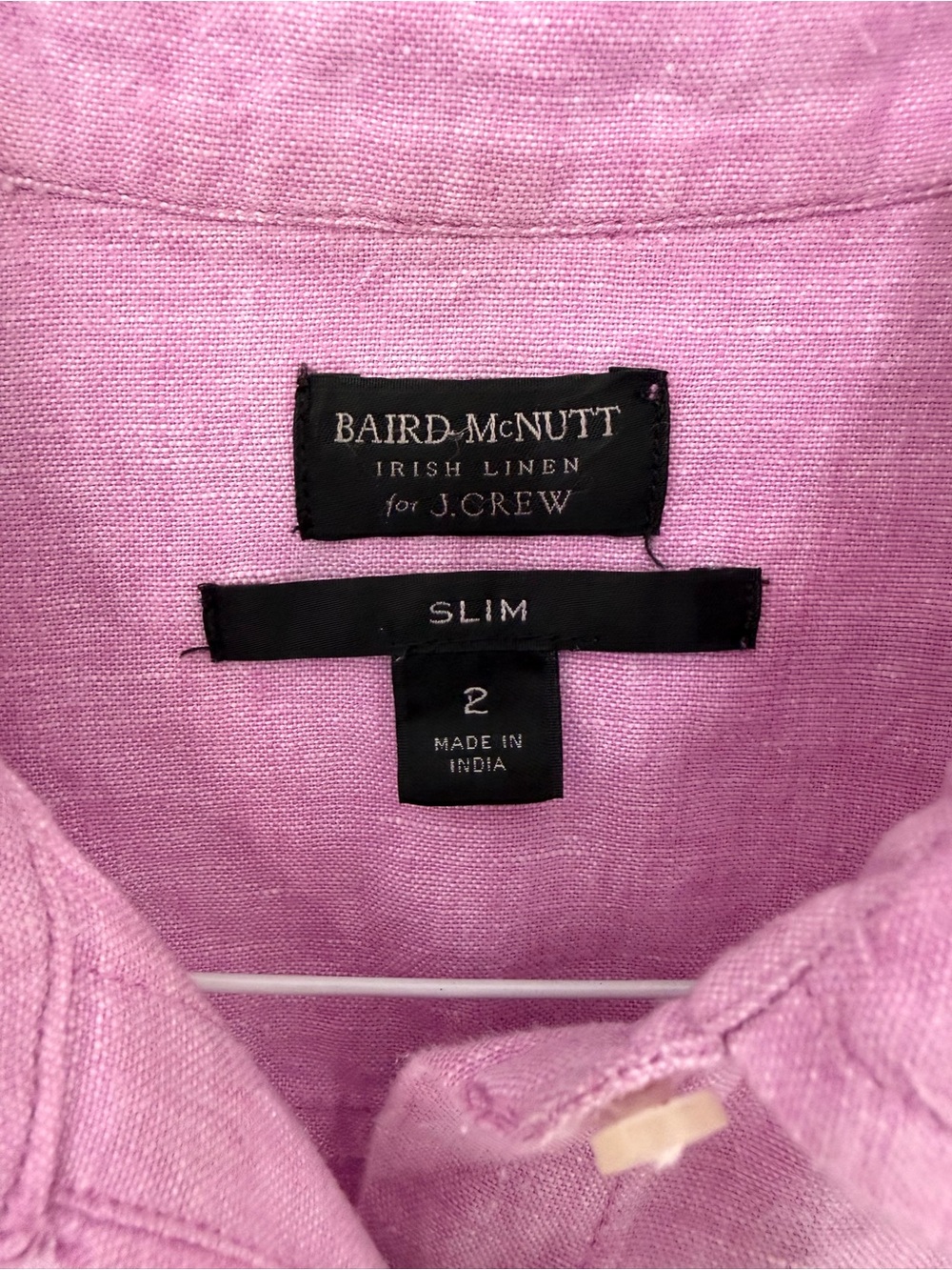 J.CREW Women’s Slim perfect shirt in Baird McNutt Irish linen in Pink L3026 - Picture 3 of 9